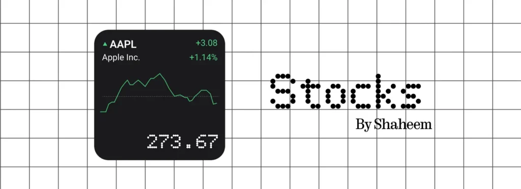 Top 5 Essential Apps on Nothing Playground (Beta): Best Nothing OS Widgets 2 Stock tracker Essential App on Nothing Playground displaying AAPL price chart in a minimal Nothing OS widget layout.